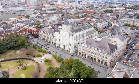 St Louis Cathedral, Jackson Square, French Quarter, New Orleans, LA, USA Stock Photo