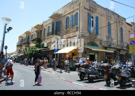 Tel Aviv, Israel - June 7, 2013: People shopping in old Yafo, Tel Aviv, Israel Stock Photo