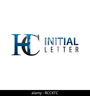 Initial letter HC logo concept design. Symbol graphic template element vector Stock Vector
