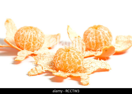 peeled mandarin oranges Stock Photo