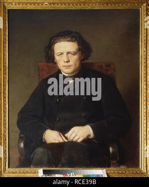 Portrait of the composer Anton Rubinstein (1829-1894). Museum: State Central M. Glinka Museum of Music, Moscow. Author: Perov, Vasili Grigoryevich. Stock Photo