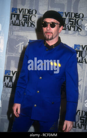 UNIVERSAL CITY, CA - SEPTEMBER 2: Musician The Edge, aka David Howell Evans of U2 attends the 10th Annual MTV Video Music Awards on September 2, 1993 at Universal Amphitheatre in Universal City, California. Photo by Barry King/Alamy Stock Photo Stock Photo