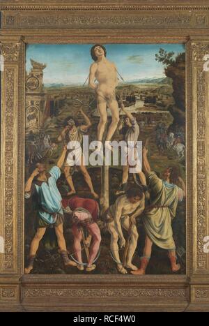 The Martyrdom of Saint Sebastian. Museum: National Gallery, London. Author: Pollaiolo, Antonio del. Stock Photo