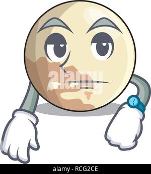 Waiting Pluto planet isolated in with mascot Stock Vector