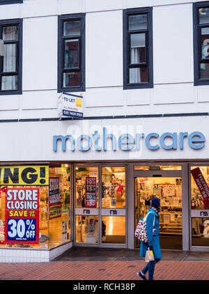 Mothercare Store, Closing Down, Central Reading, Berkshire, England, UK, GB. Stock Photo
