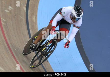 Jair Tjon En Fa of Suriname during day three of the Tissot UCI Track