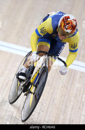 Liubov Basova of Ukraine during day two of the Tissot UCI Track