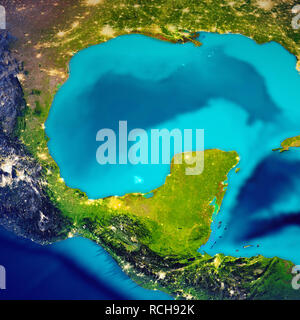 Mexican gulf map Stock Photo