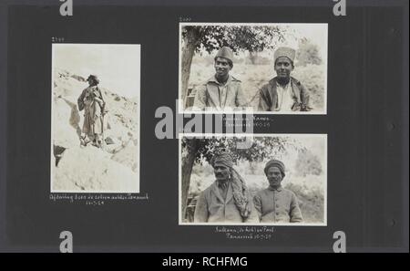 Albumblad met vier foto's. Linksboven Franz Lochmatter ('Monsieur François') fu, Bestanddeelnr 32 90. Stock Photo