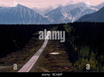 Alcan Highway June 1992. Stock Photo