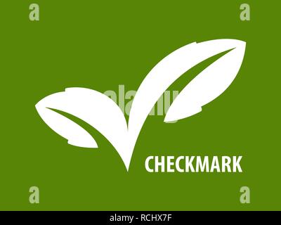 ECO checkmark icon Stock Vector