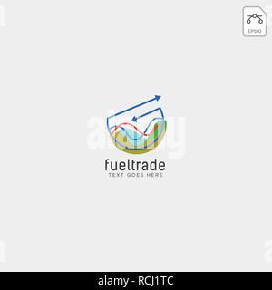 charts financial graphic logo template vector illustration icon elements isolated - vector Stock Vector