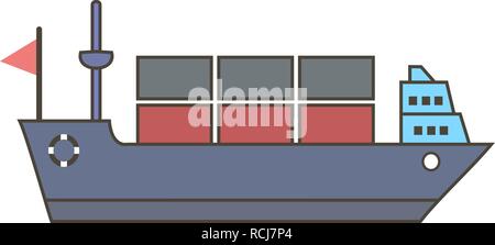 Vector Ship Icon Stock Vector