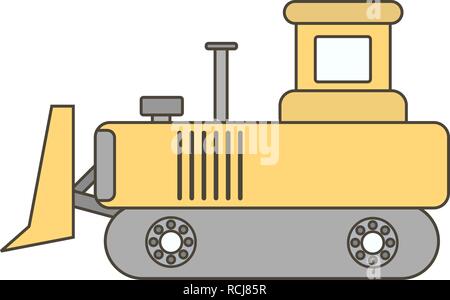 Vector Bulldozer Icon Stock Vector