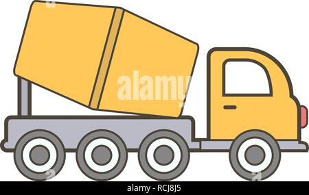 Vector Concrete Mixer Icon Stock Vector