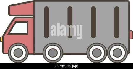 Vector Tipper Truck Icon Stock Vector