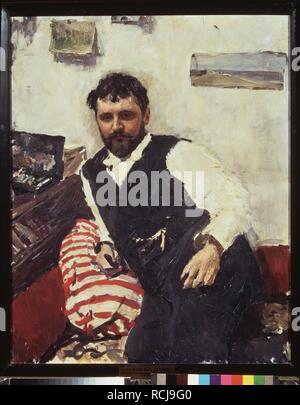 Valentin Serov - Portrait Konstantin Korovin 1891 Stock