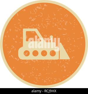 Vector Bulldozer Icon Stock Vector