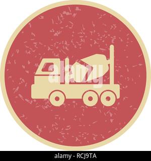 Vector Concrete Mixer Icon Stock Vector
