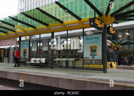 St Peter's Square Metrolink stop, Manchester Stock Photo
