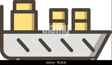 Vector Ship Icon Stock Vector