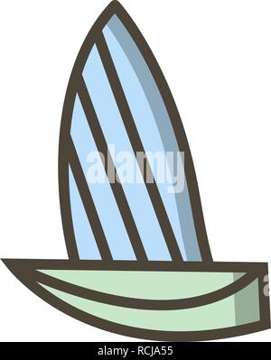 Vector Yacht Icon Stock Vector