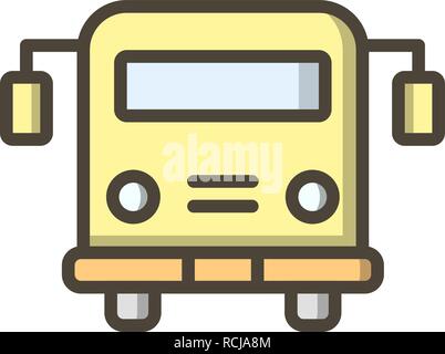 Vector School bus Icon Stock Vector