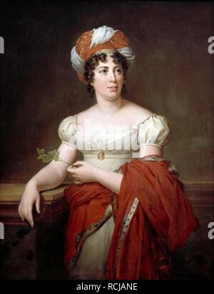 Portrait of the author Baronne Anne Louise Germaine de Staël (1766-1817). Museum: Musée de l'Histoire de France, Château de Versailles. Author: GERARD, FRANÇOIS. Stock Photo