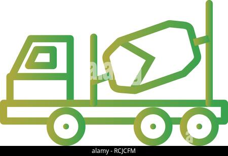 Vector Concrete Mixer Icon Stock Vector