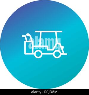 Vector Golf Cart Icon Stock Vector
