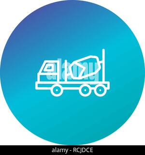 Vector Concrete Mixer Icon Stock Vector