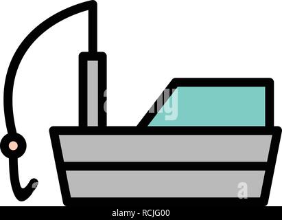 Vector Fishing Boat Icon Stock Vector