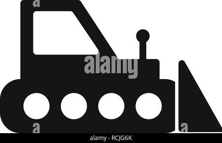 Vector Bulldozer Icon Stock Vector