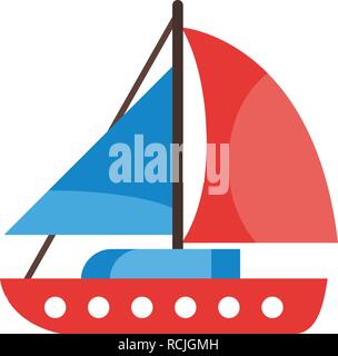 Vector Yacht Icon Stock Vector