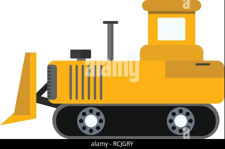 Vector Bulldozer Icon Stock Vector