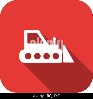 Vector Bulldozer Icon Stock Vector