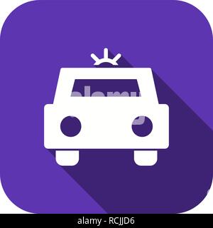 Vector Police Car Icon Stock Vector
