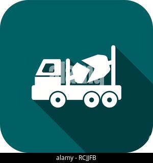 Vector Concrete Mixer Icon Stock Vector