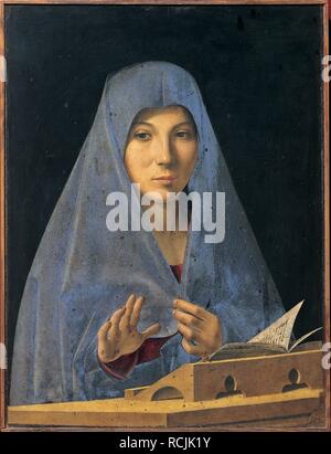 Virgin Annunciate. Museum: Galleria Regionale della Sicilia, Palermo. Author: MESSINA, ANTONELLO DA. Stock Photo