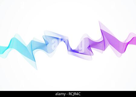 Motion sound wave abstract vector background. Digital frequency track equalizer Stock Vector