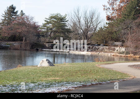 Lake in the winter Stock Photo