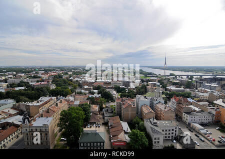 Panoramic view of Riga, Latvia Stock Photo