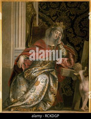 The Dream of Saint Helena. Museum: Musei Vaticani in Viale Vaticano, Rome. Author: VERONESE, PAOLO. Stock Photo