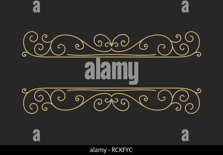 Hand drawn decorative border in retro style Stock Vector