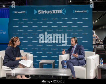 Detroit, Michigan - Bill Ford, executive chairman of Ford Motor Company, is interviewed on a SiriusXM satellite radio show during the North American I Stock Photo