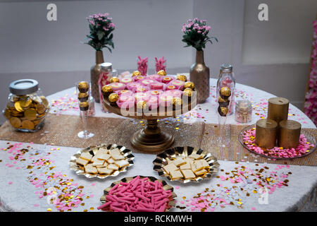 Arabic Iranian wedding table decoration Stock Photo