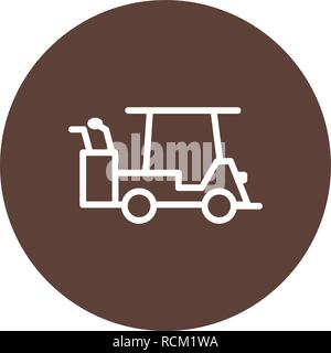Vector Golf Cart Icon Stock Vector