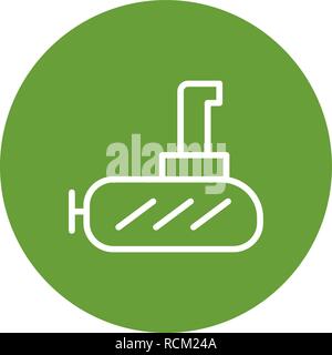Vector Submarine Icon Stock Vector