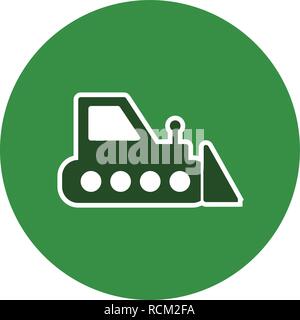 Vector Bulldozer Icon Stock Vector
