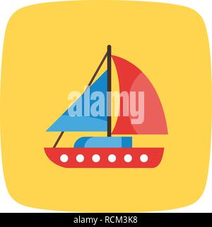 Vector Yacht Icon Stock Vector